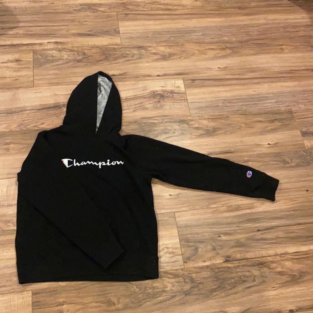 Black Champion hoodie, Girls XL